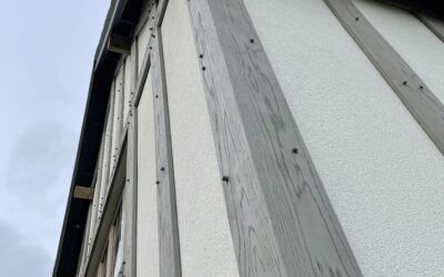 Grey and white Tudor house designs